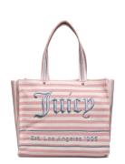 Iris Beach Bag - Striped Version Large Shopping Pink Juicy Couture