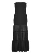 Chiffon Strapless Dress Black ROTATE Birger Christensen