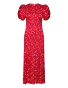 Printed Puff Sleeve Dress Red ROTATE Birger Christensen