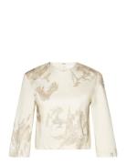 Floral Cropped Top Cream REMAIN Birger Christensen