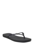 Hav Slim Square Logo Metallic Black Havaianas