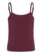 Rkbillie Sl Short Strap Top Burgundy Rosemunde Kids