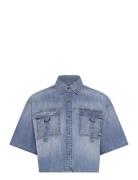 Relaxed Utility Shirt S\S Wmn Blue G-Star RAW