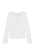 Sophie Button Sweater White Once Untold