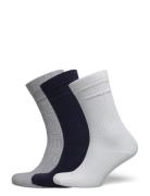 Tonal Logo Rib Socks 3-Pack White GANT