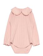 Body Ls Pointelle Pink En Fant