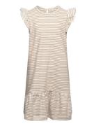 Dress Ns Striped Rib Beige Huttelihut