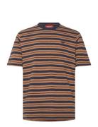 Relaxed Fit Stripe Tshirt Orange Superdry