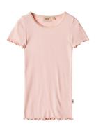 Rib T-Shirt S/S Katie Pink Wheat