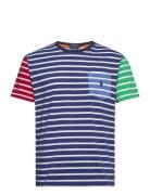 Classic Fit Color-Blocked Jersey T-Shirt Blue Polo Ralph Lauren
