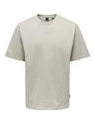 Onsfred Life Rlx Ss Tee Noos Beige ONLY & SONS