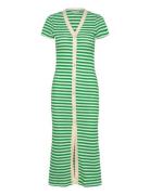 Button Crochet Dress Green Mango