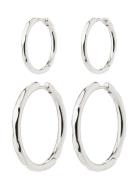 Eve Hoop Earrings 2-In-1 Set Silver Pilgrim