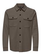 Onsnewkodyl Overshirt Sweat Noos Brown ONLY & SONS