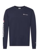 Crewneck Long Sleeve T-Shirt Navy Champion