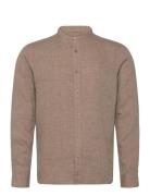 Mmgtheo Linen Stand Shirt Brown Mos Mosh Gallery