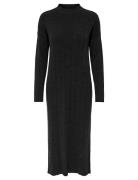 Onltess Ls Highneck Midi Dress Knt Black ONLY