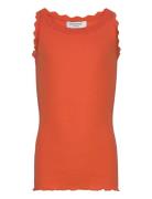 Rkbeatha Sl Strap Lace Top Orange Rosemunde Kids