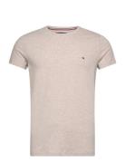 Stretch Slim Fit Tee Beige Tommy Hilfiger