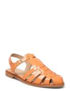 Sandals - Flat - Closed Toe - Op Orange ANGULUS