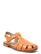 Sandals - Flat - Closed Toe - Op Orange ANGULUS