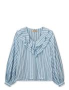 Mmkela Stripe Blouse Blue MOS MOSH