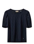 Mmchrissie Burn-Out Tee Navy MOS MOSH