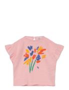 Baby Fireworks Ruffle T-Shirt Pink Bobo Choses