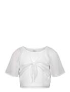 Blouse With Knot At Front White Lindex