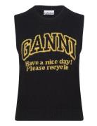 Graphic Lambswool Black Ganni