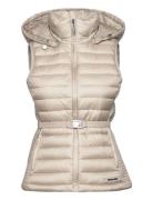 Lw Padded Waist Smocking Vest Cream Calvin Klein