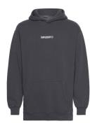 Micro Logo Graphic Loose Hood Black Superdry