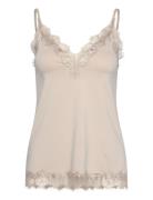 Rwbillie Sl Lace Strap Top Grey Rosemunde