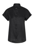 Linen Dolman-Sleeve Shirt Black Lauren Ralph Lauren