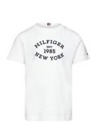 Monotype Flock Regular Tee Ss White Tommy Hilfiger