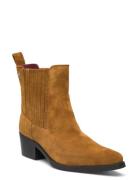 Th Suede Cowboy Boot Brown Tommy Hilfiger