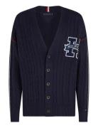 Rwb Contrast Cable Cardigan Blue Tommy Hilfiger