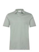 Smooth Cotton Open Placket Polo Green Calvin Klein