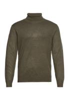 Mélange Roll Neck Knit Khaki Lindbergh