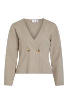 Vizarah Knit Cardigan/Ka Beige Vila