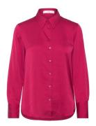 Satin Finish Flowy Shirt Pink Mango