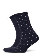 Th Women Sock Dot 2P Blue Tommy Hilfiger