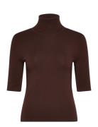 Merino Elbow Sleeve Top Brown Filippa K