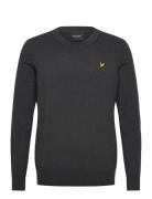 Cotton Merino V Neck Jumper Grey Lyle & Scott