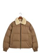 Padded Flannel Puffer Jacket Beige GANT