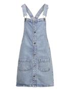 Short Denim Pinafore Blue Mango