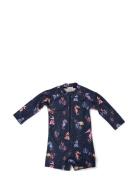 Villads – Uv Suit Ls 3-4 Years – Rainbow Reef Navy Filibabba