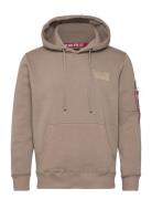 Back Print Hoody Beige Alpha Industries