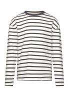 Striped Long Sleeves T-Shirt White Mango