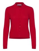 Polo-Neck Cardigan Red Mango